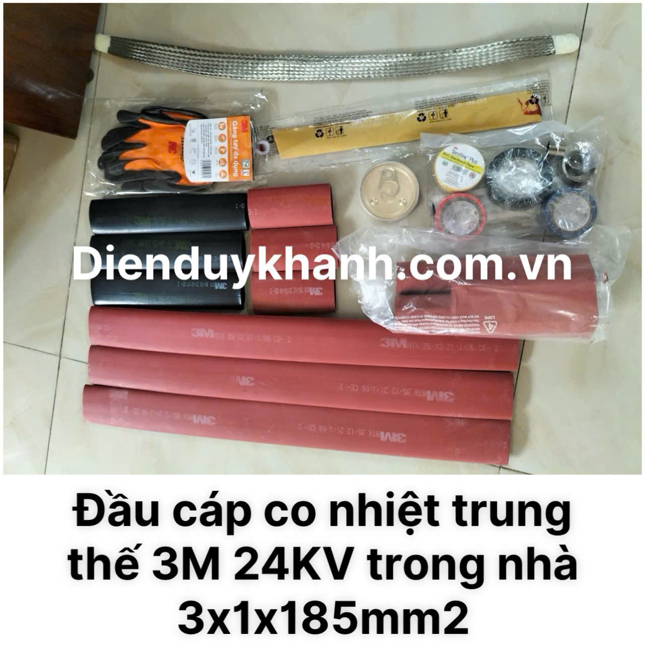Đầu Cáp Co Nhiệt Trung Thế Trong Nhà 24KV ID 1C (K)4S-185( 3x1x185mm2) MHI